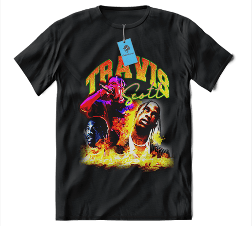 franela vintage travis scott fire