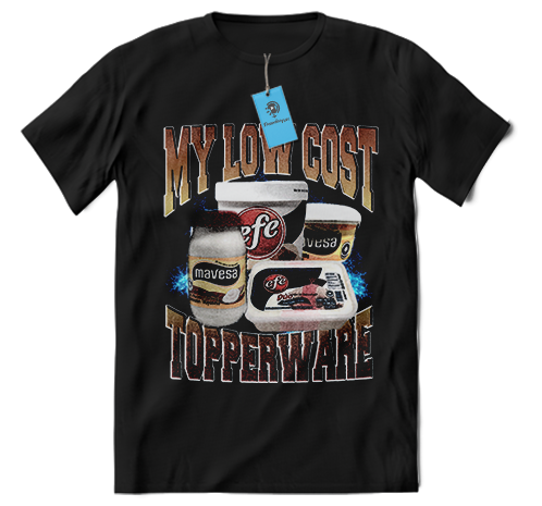 Franela Topperware - Envase bootleg vintage